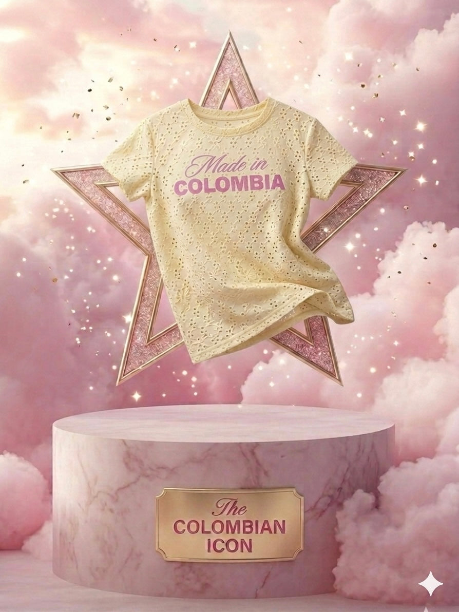 Made in Colombia T-Shirt (Ojalillo Licrado)
