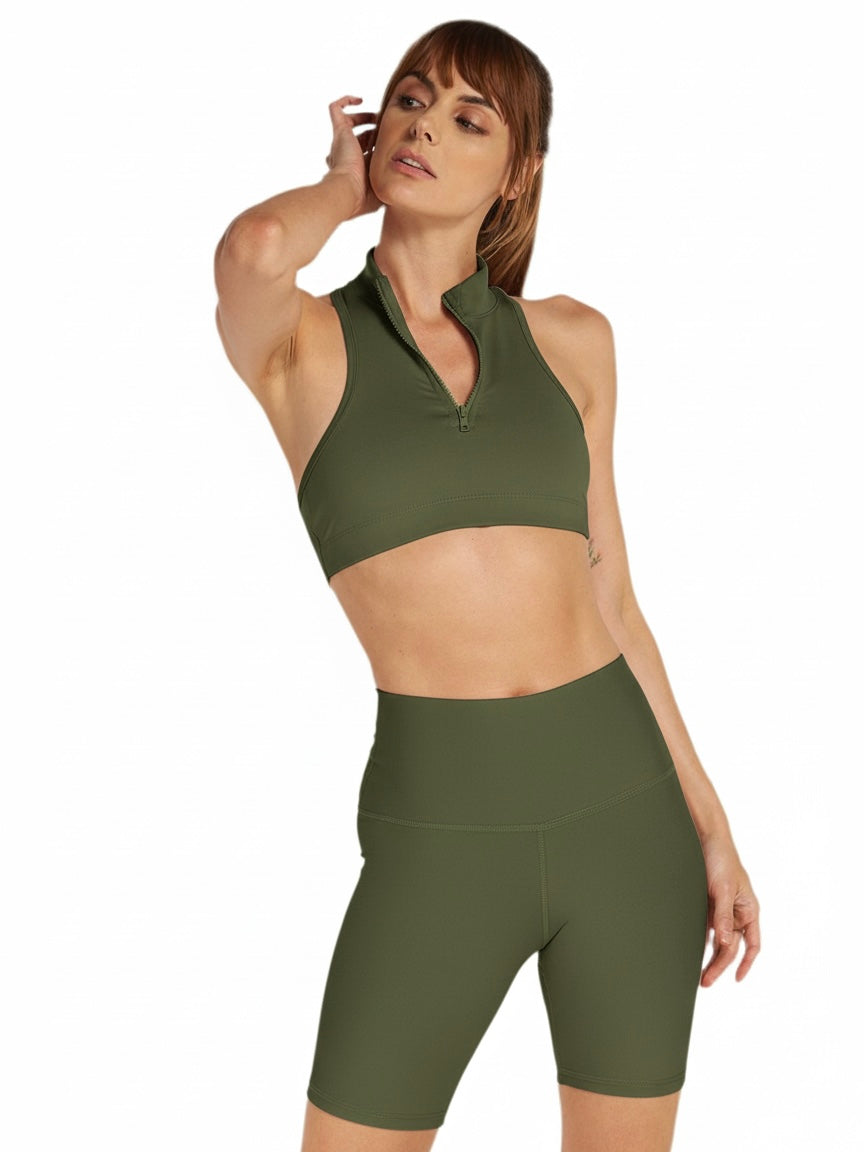 Top Zipper Military Green