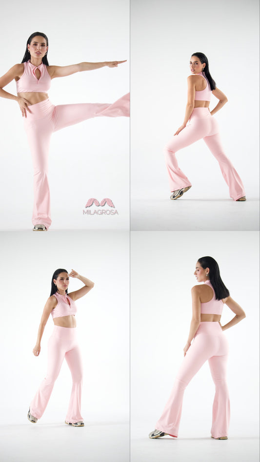 Leggings Flare Pink ( Tela Delgada)