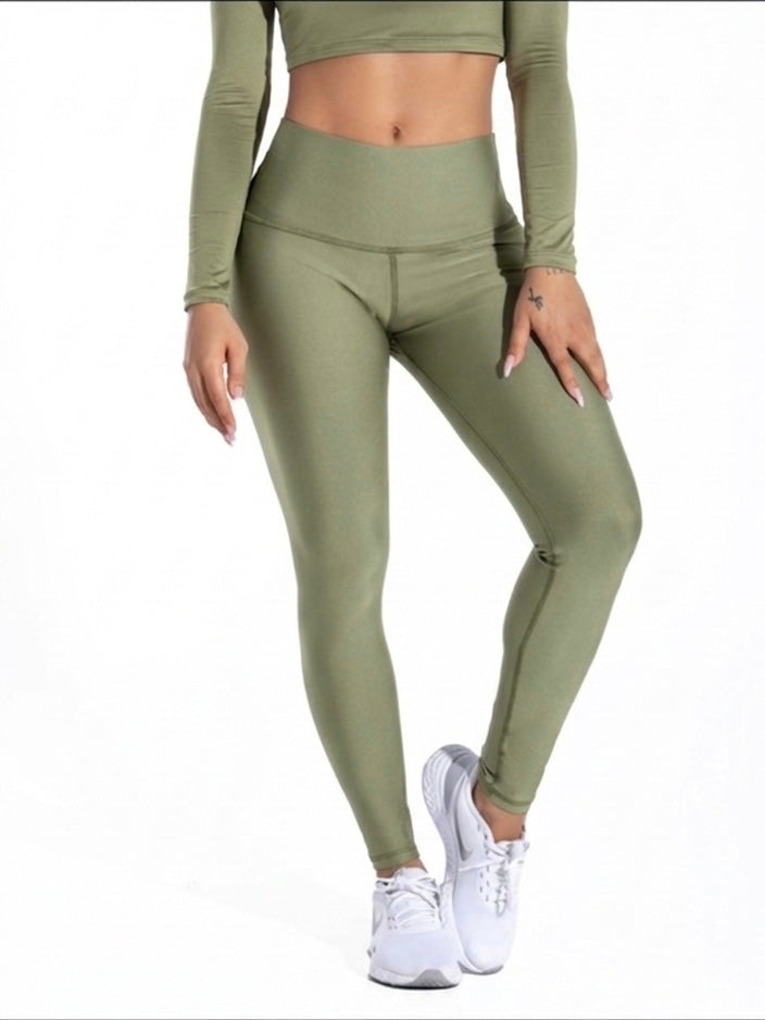 Leggings Shimmer Olive Green