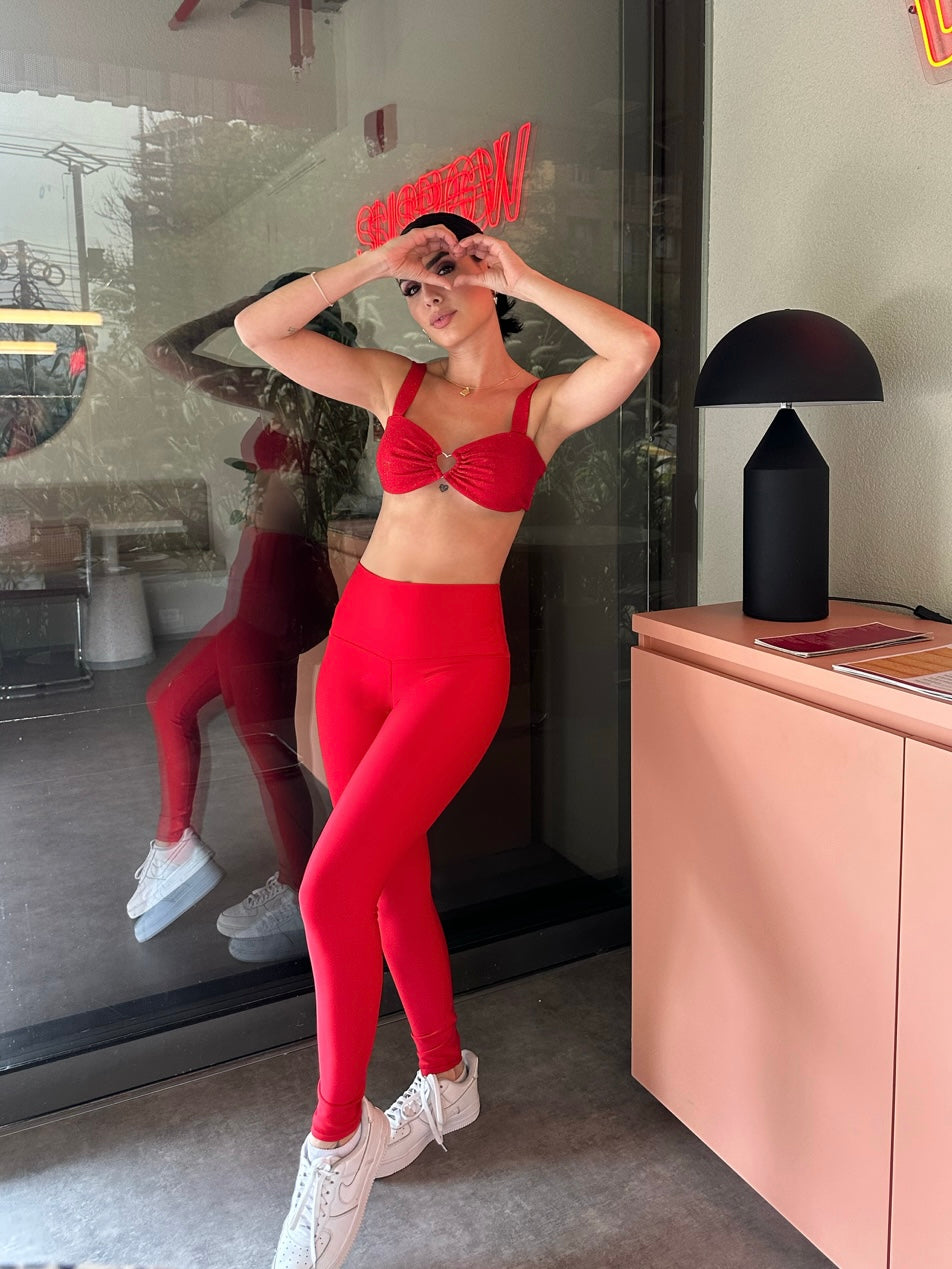 Leggings Matte Red