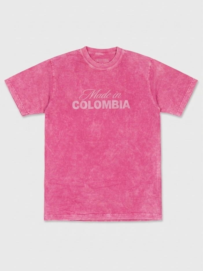 Made in Colombia T-Shirt Washed Pink