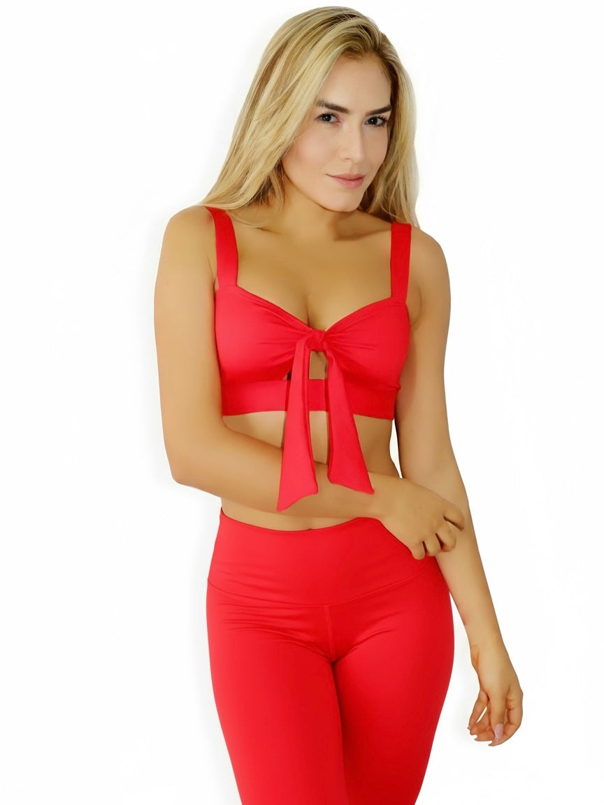 Top Moño Matte Red