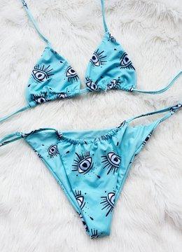 Bikini Evil Eye Mint