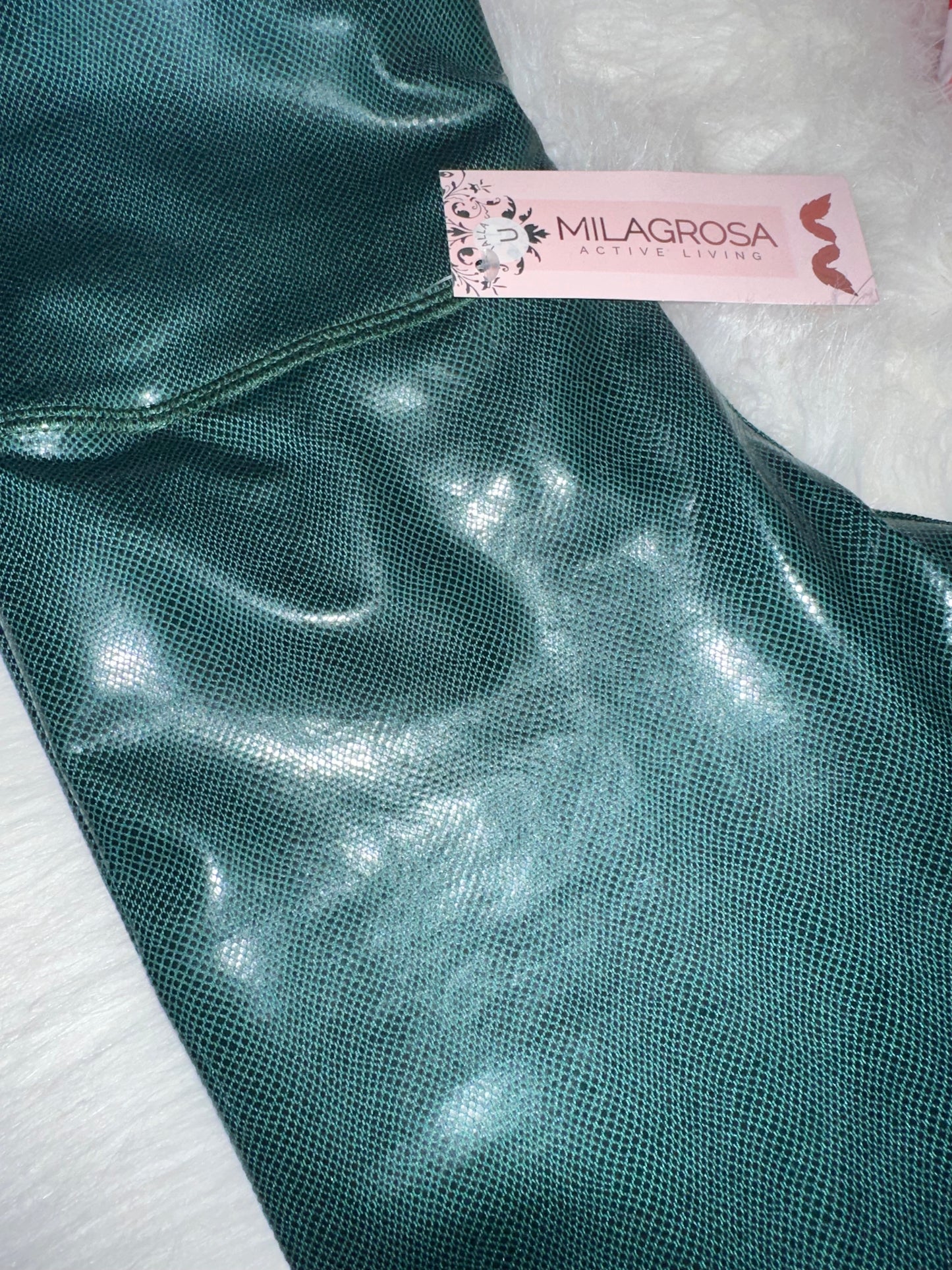 Leggings Shimmer Emerald Green(Texturizado)