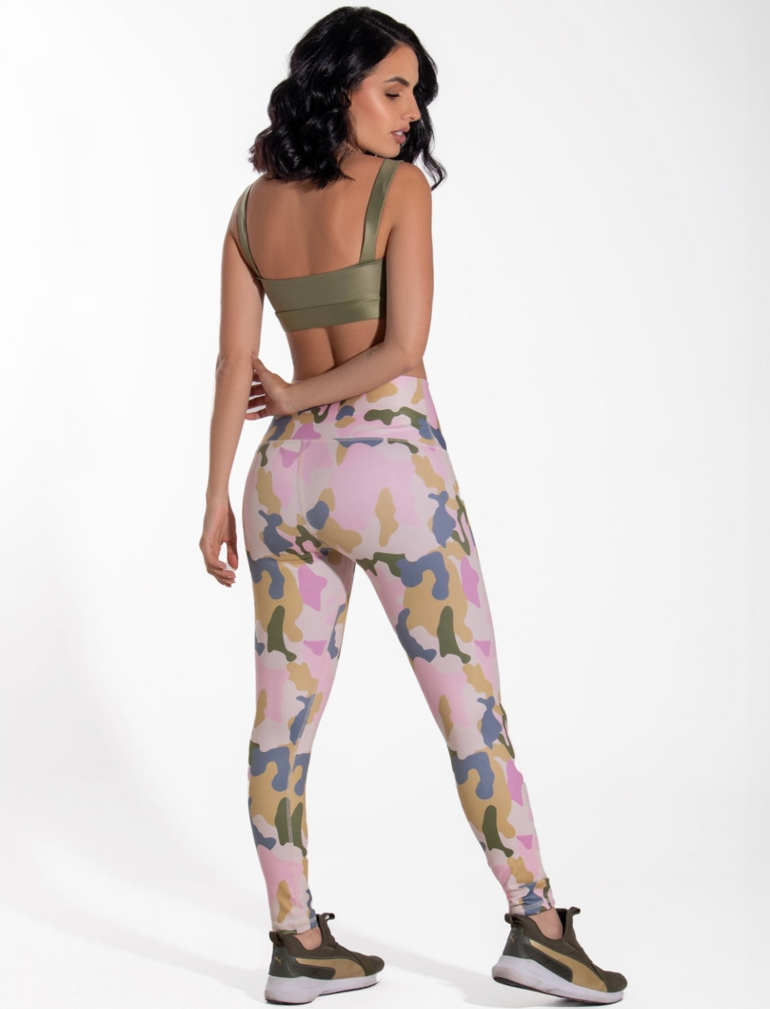 Leggings Camo Green & Pink