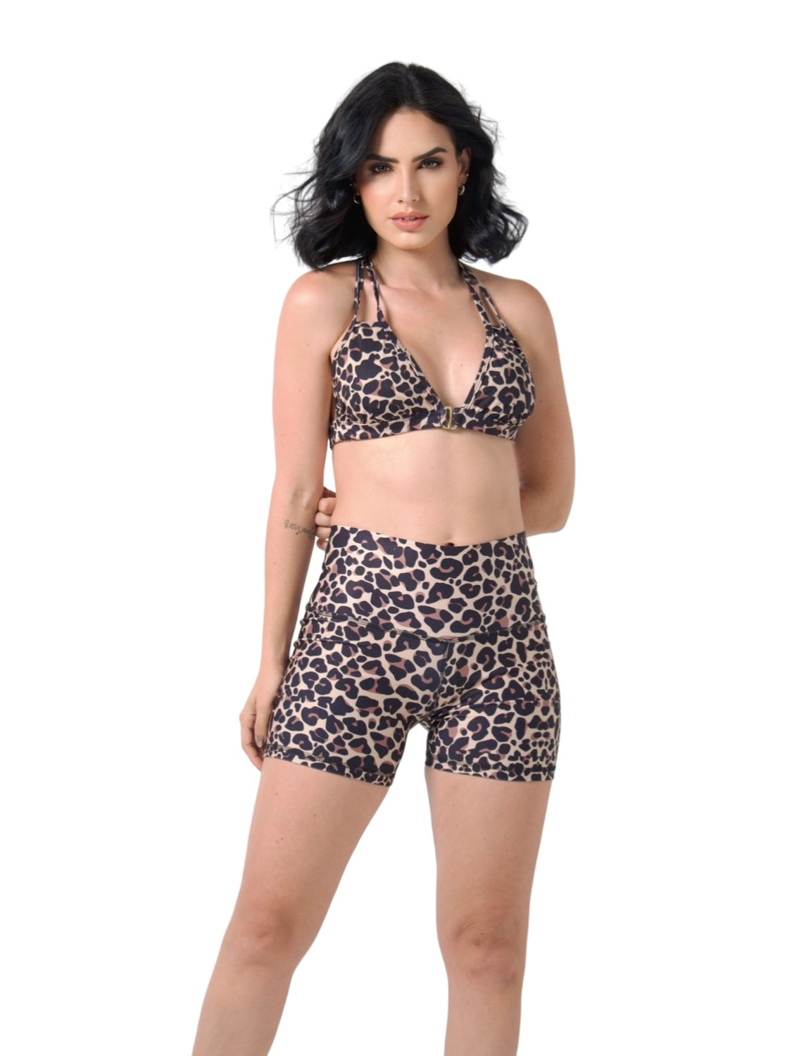 Top Triangle Leopard Brown