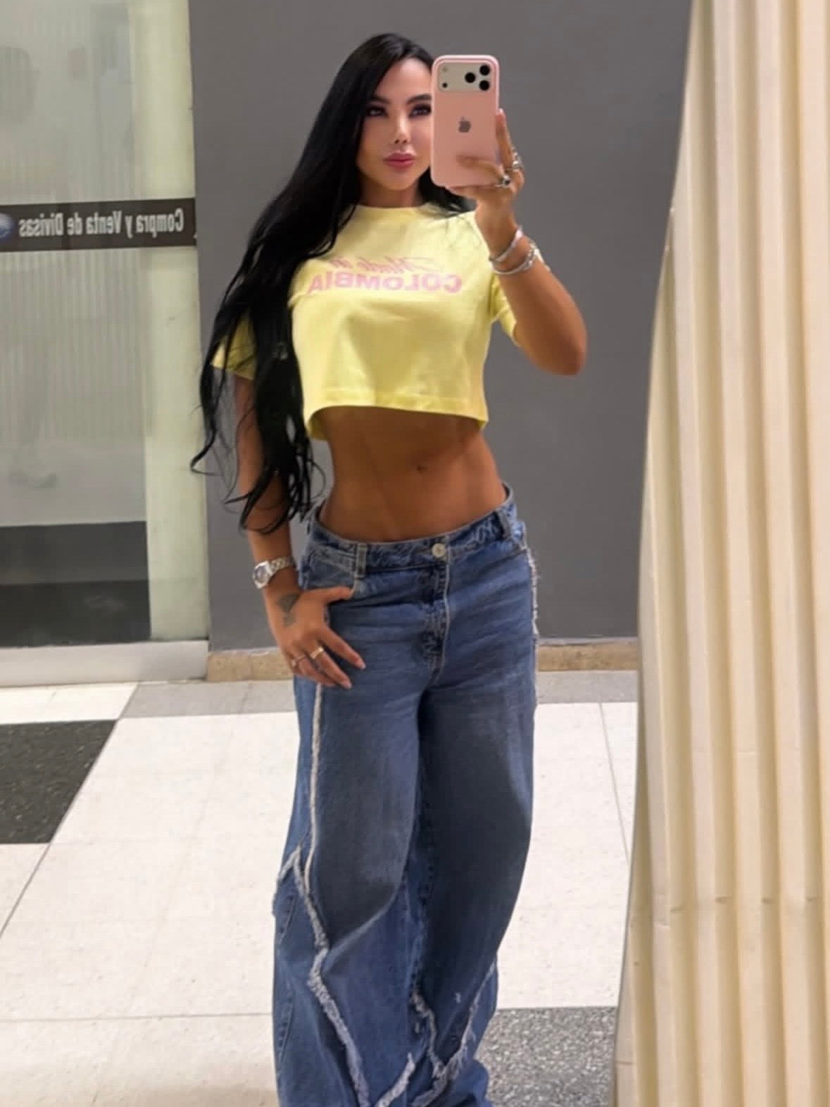 Made in Colombia Crop Top Yellow (Algodón)