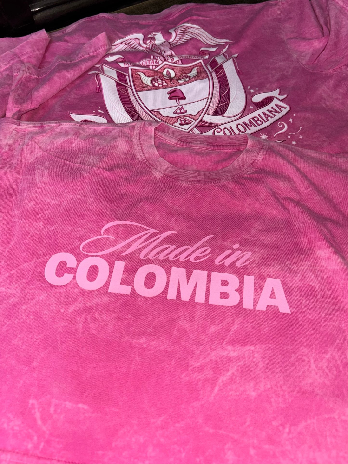 Made in Colombia Crop Top Pink Washed  (Algodón)