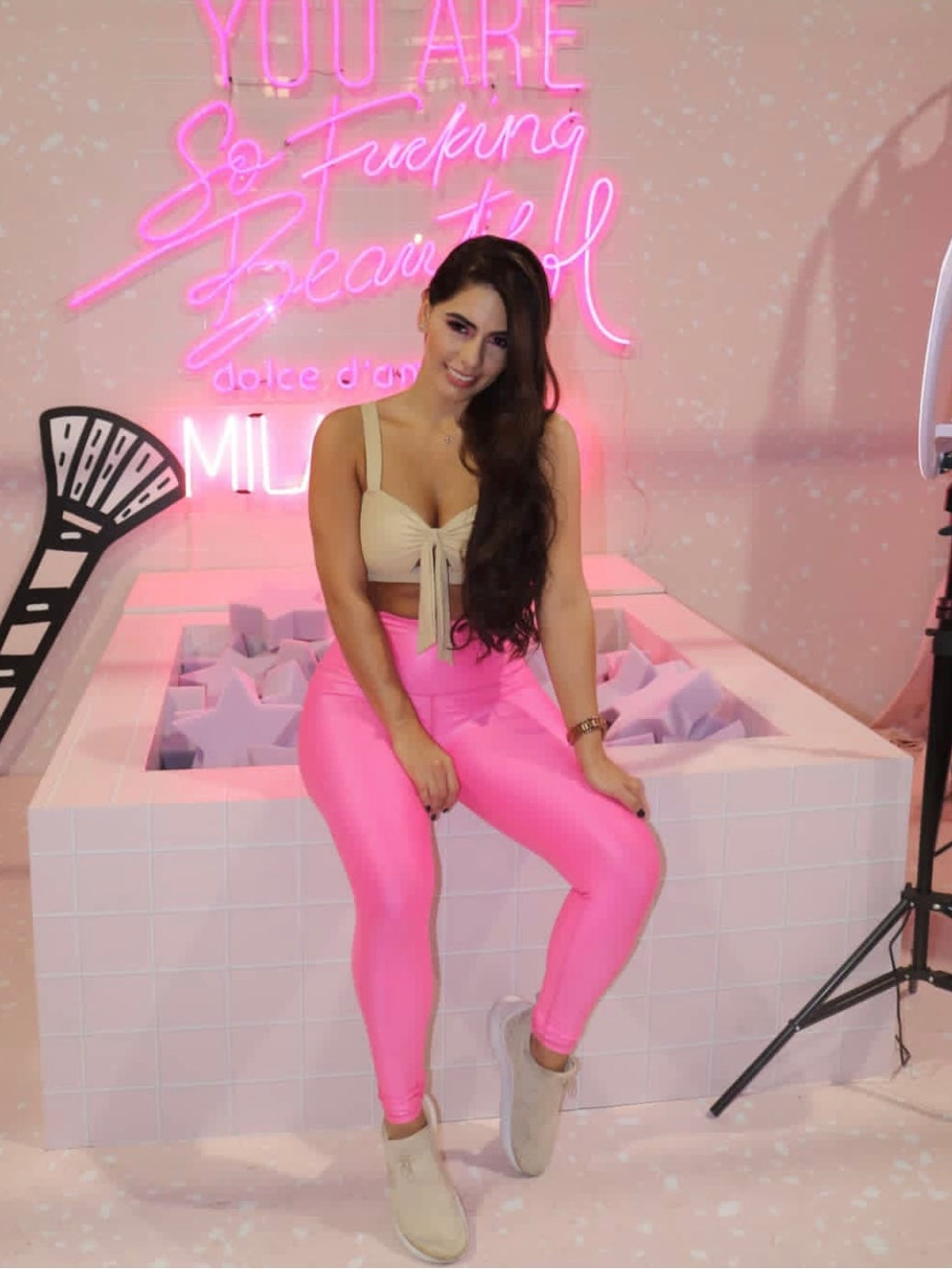 Leggings Shimmer Hot Pink