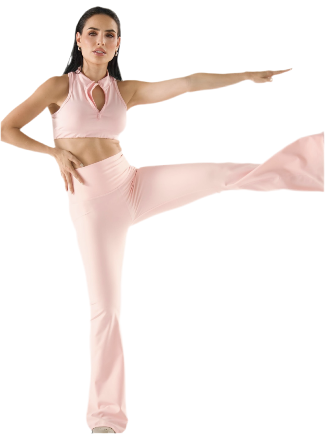 Leggings Flare Pink ( Tela Delgada)