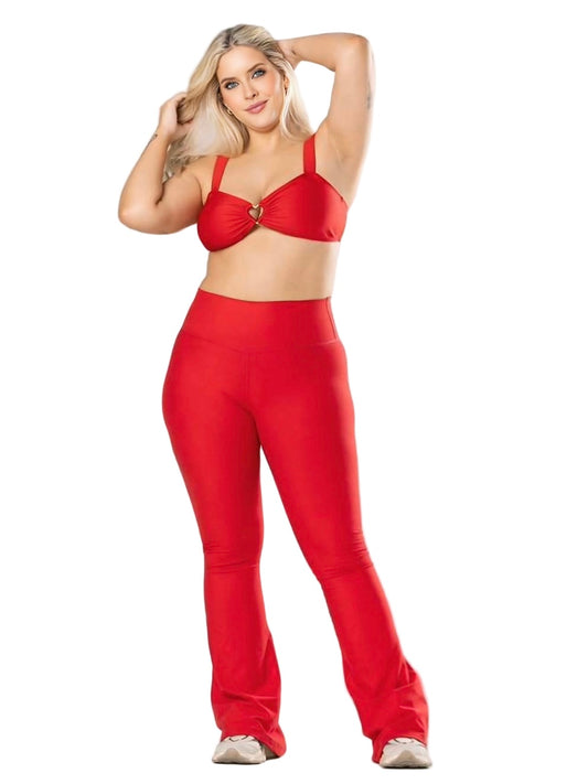 Leggings Flare Red