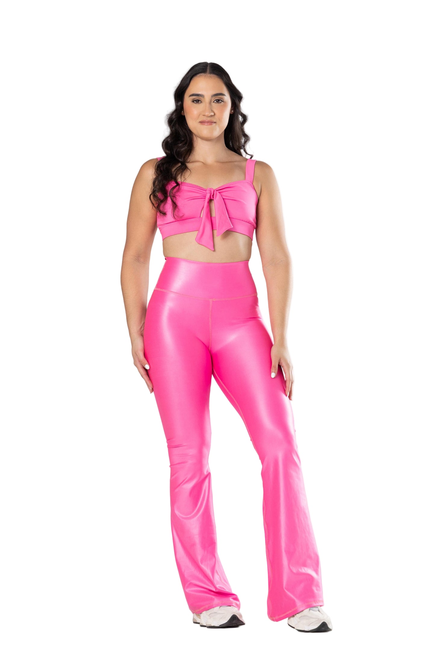 Leggings Flare Shimmer Hot Pink