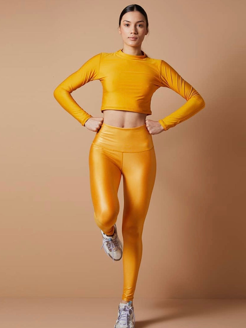Leggings Shimmer Mustard