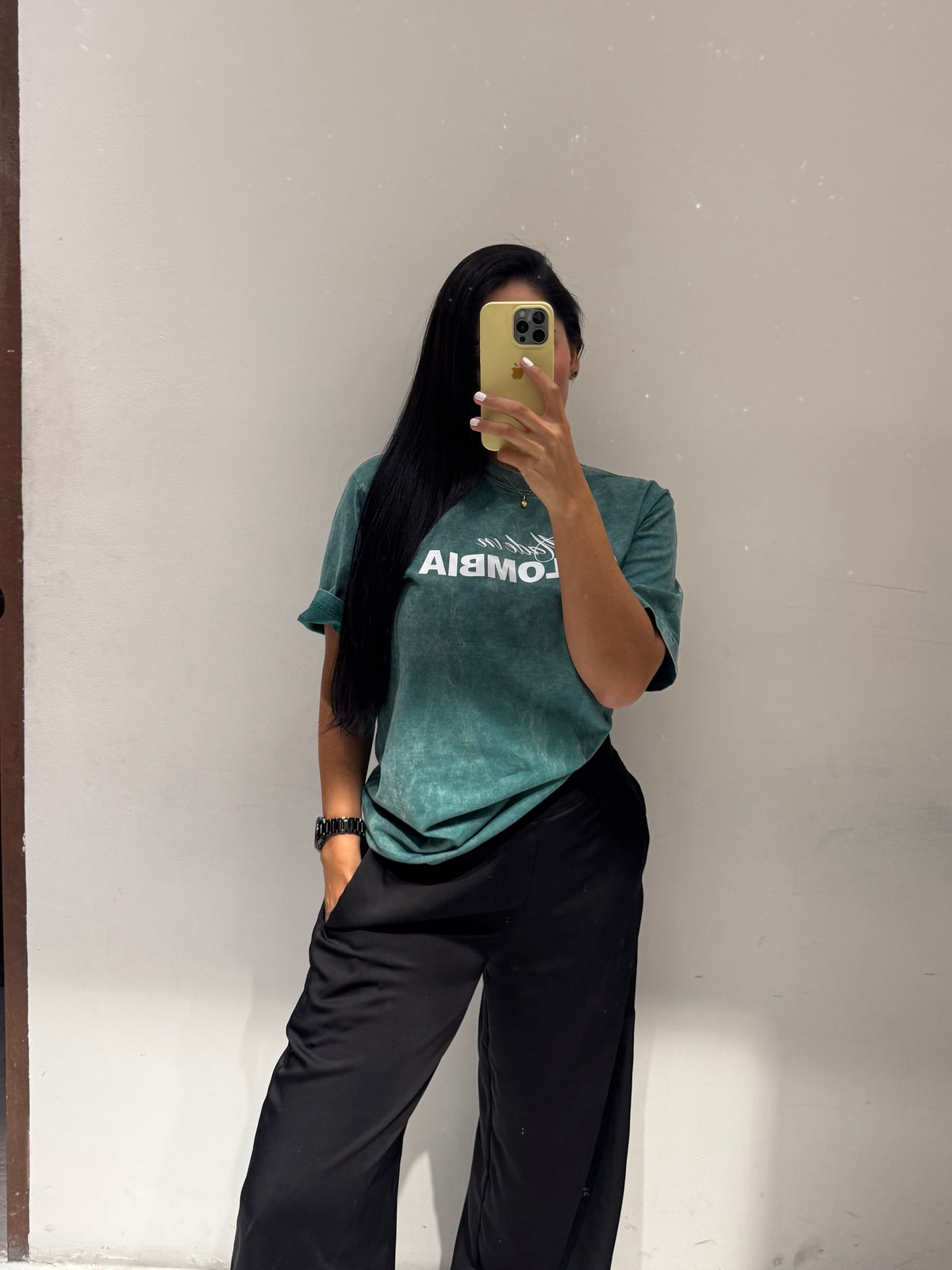 Made in Colombia T-Shirt Washed Green