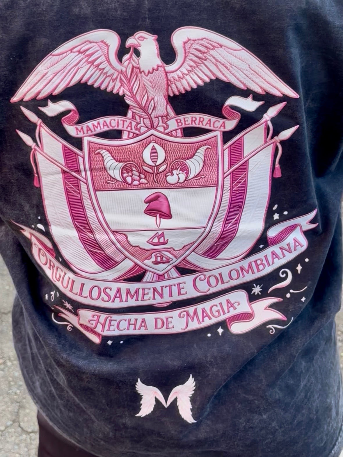 Made in Colombia T-Shirt Black Wash  (Algodón) Entrega Inmediata
