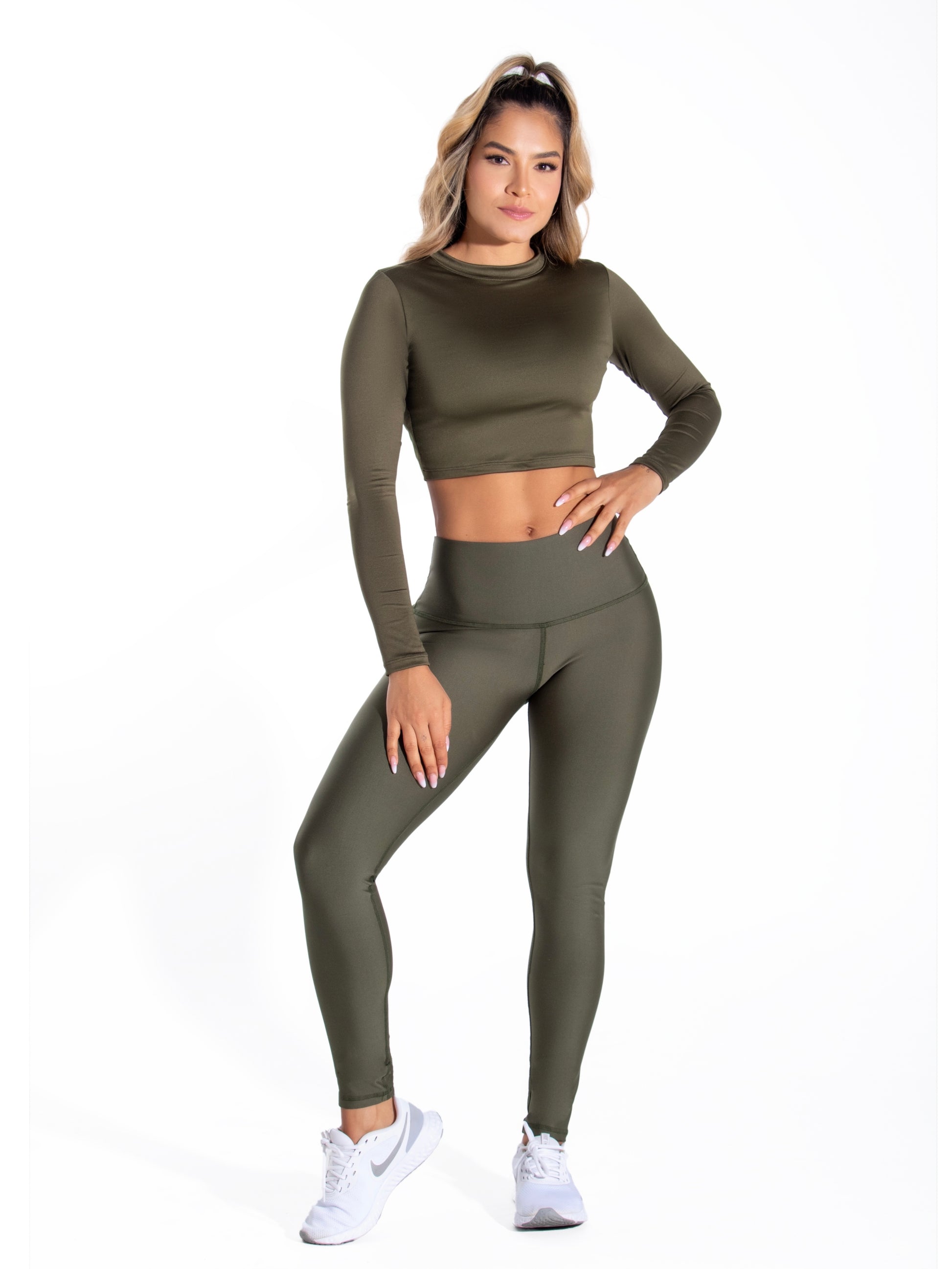 Legging Vip Shine Verde Militar - Personal Vip