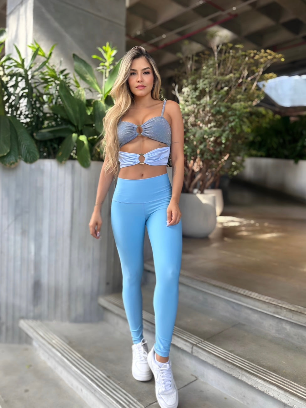 Leggings Matte Baby Blue