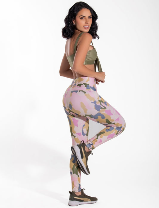 Leggings Camo Green & Pink