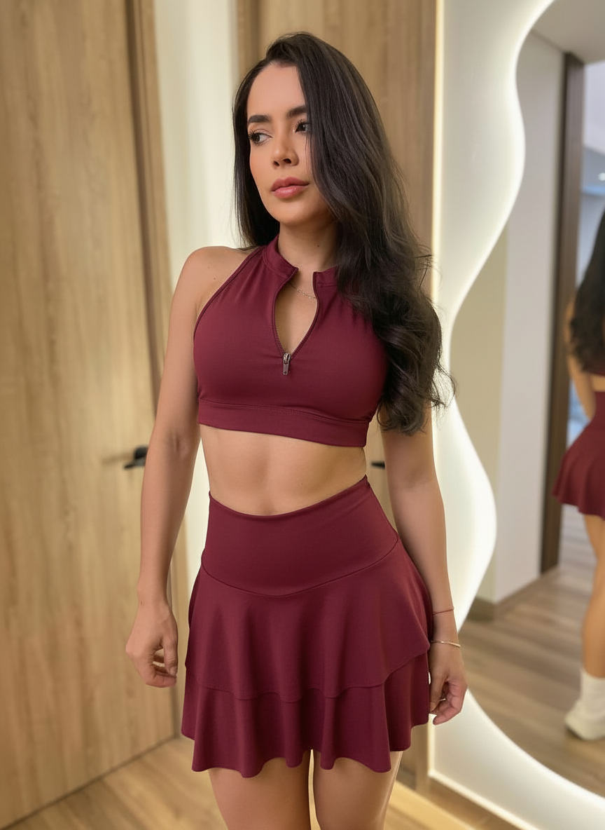 Top Zipper Burgundy