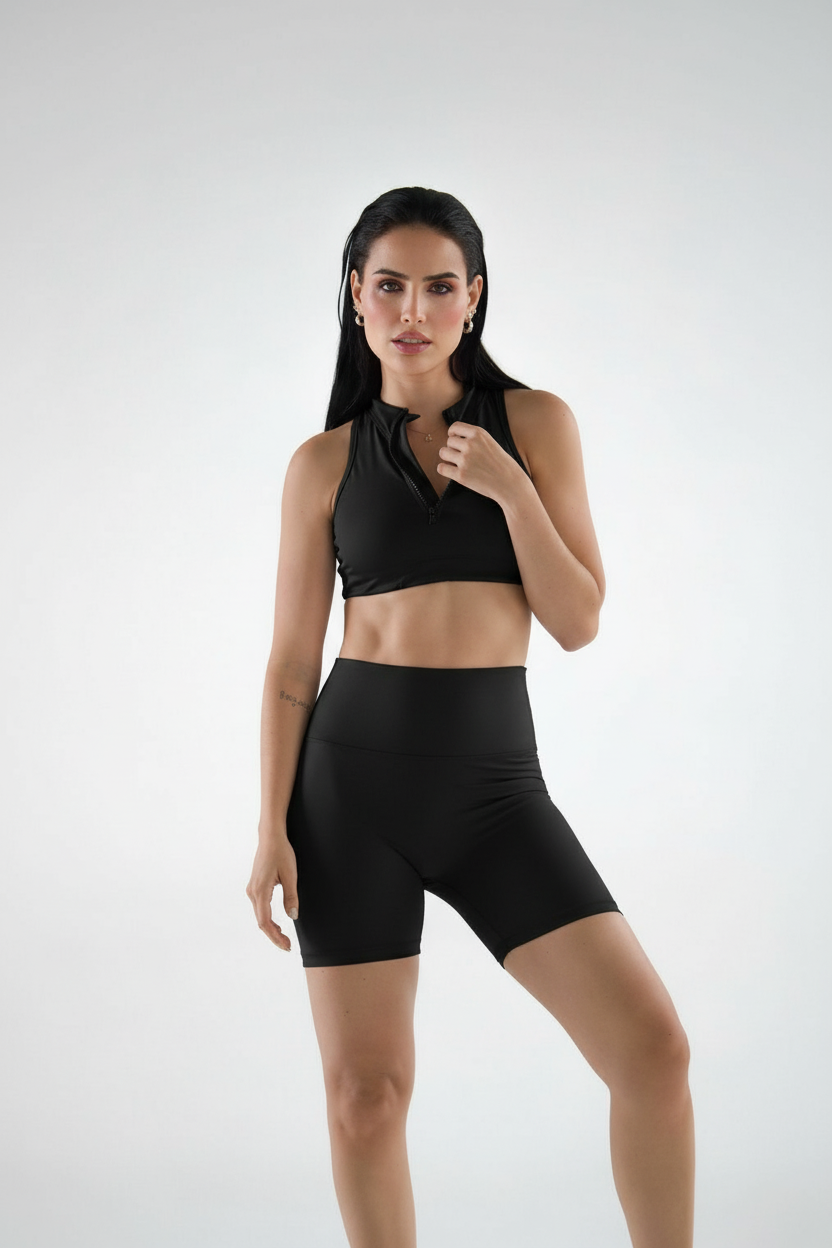 Top Zipper Matte Black