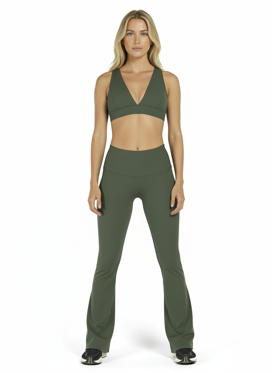Leggings Flare Military Green