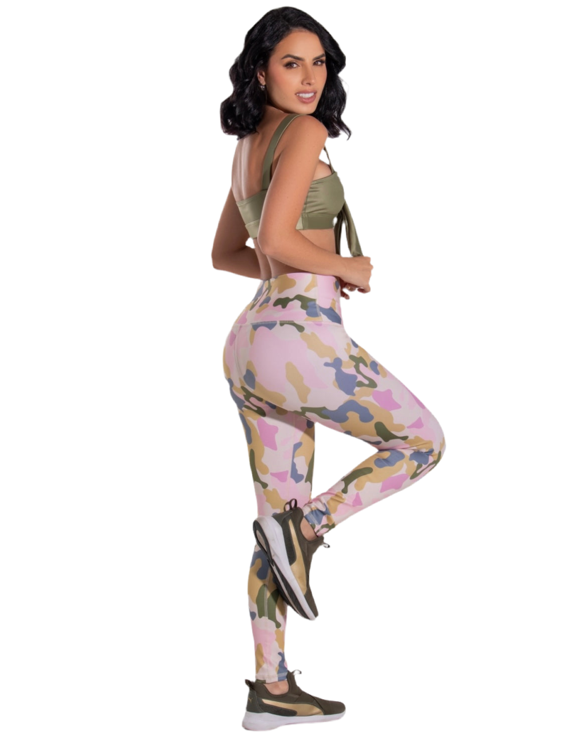 Leggings Camo Green & Pink