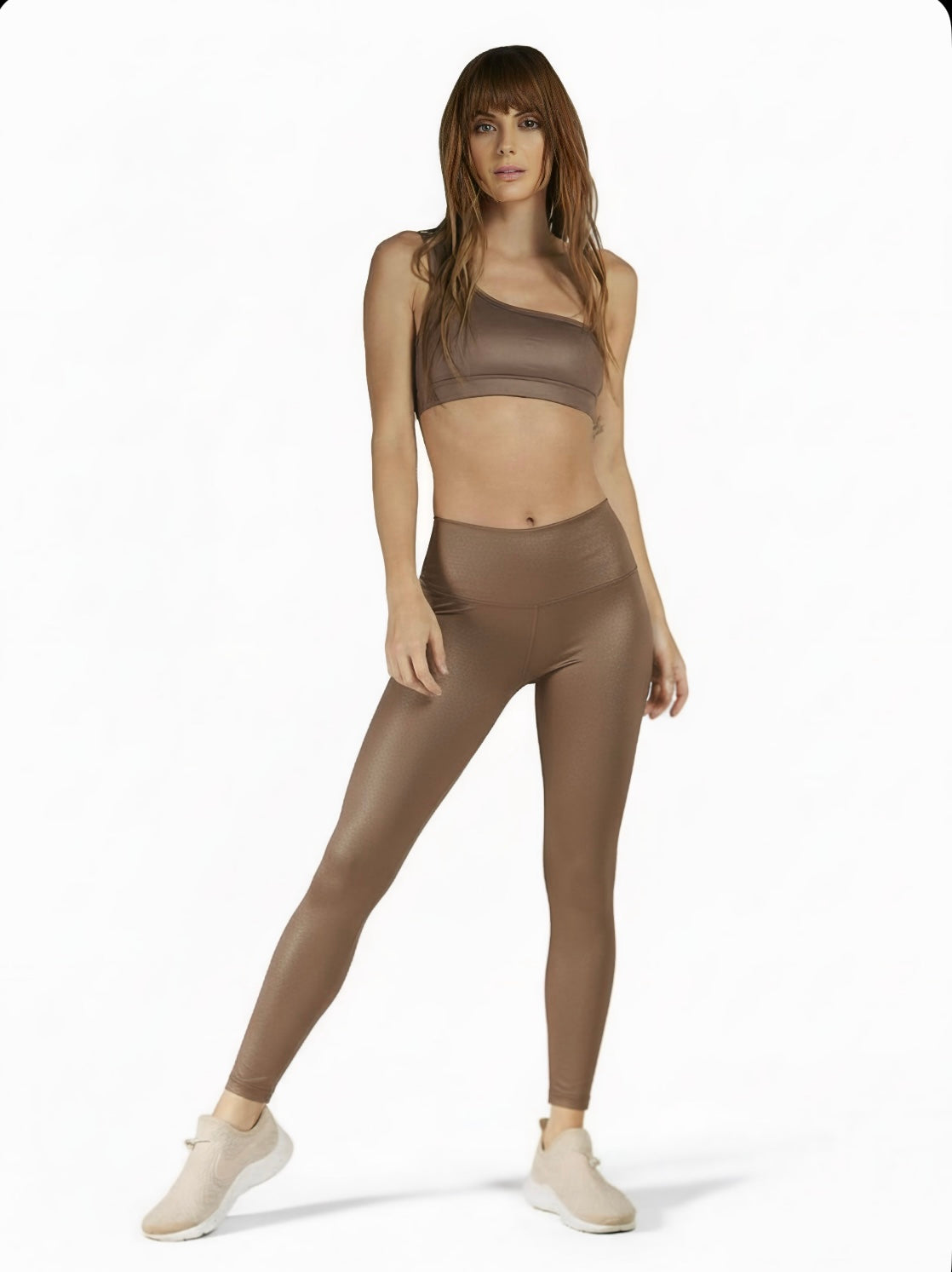 Top One Shoulder Shimmer Chocolate