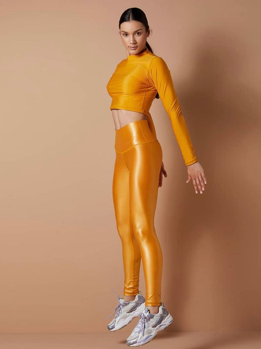 Leggings Shimmer Mustard