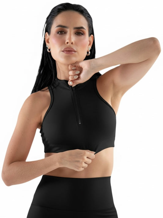 Top Zipper Matte Black