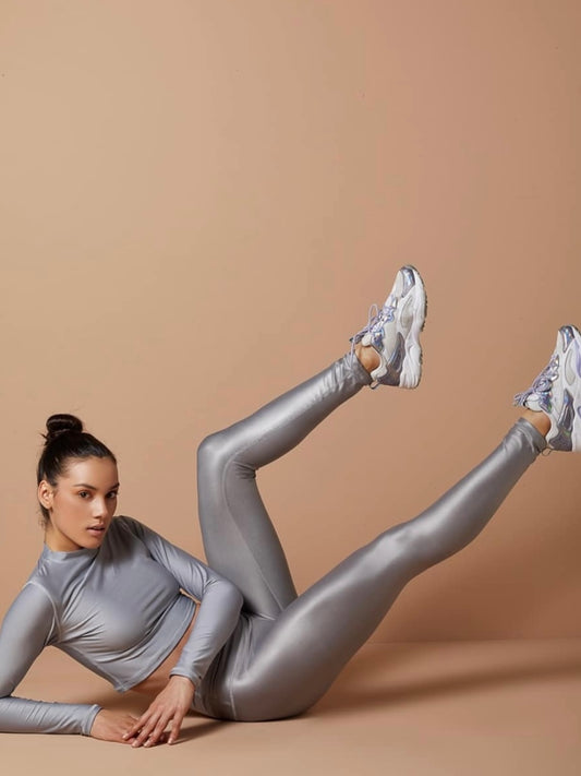 Leggings Shimmer Silver (Texturizado)