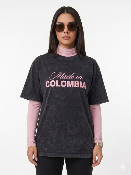 Made in Colombia T-Shirt Washed Black