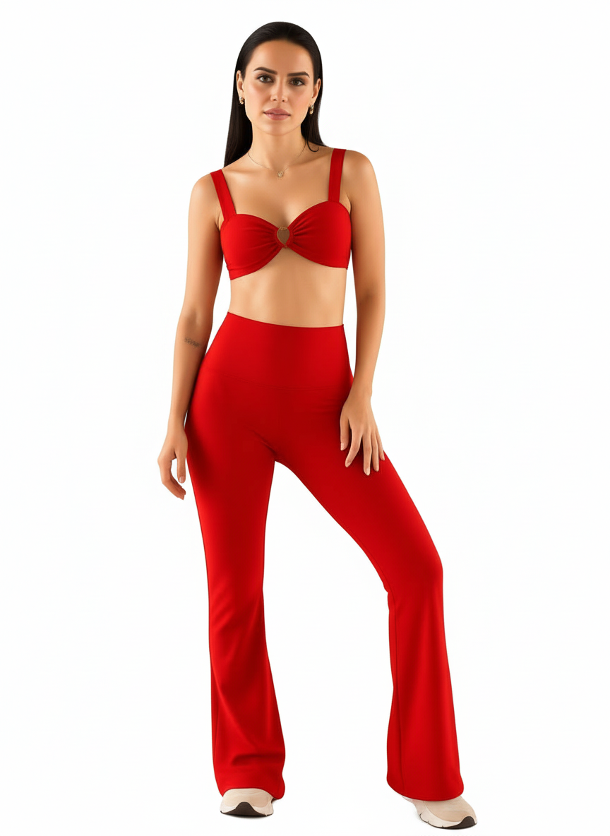 Leggings Flare Red