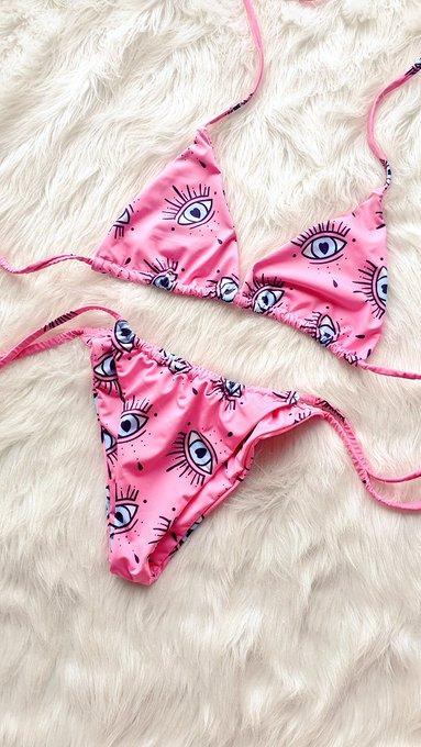 Bikini Evil Eye Hot Pink